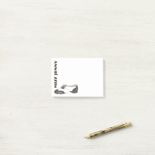 Persoonlijke Tik Schoen Dance Studio-leraar Gift Post-it® Notes (Op bureau)