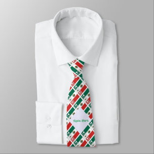 Persoonlijke Tiled Mexico Vlag Heren- Stropdas