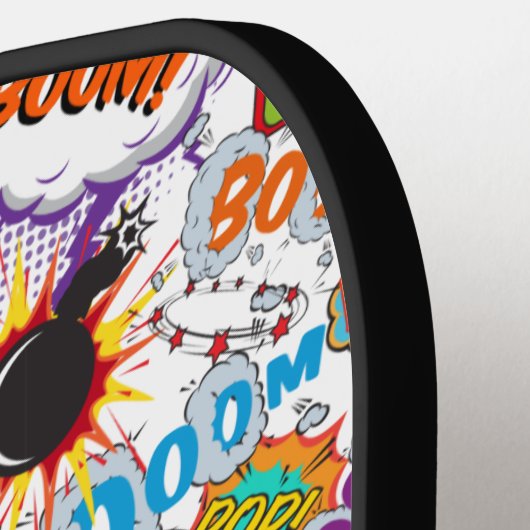 Persoonlijke titel stripboek pickleball paddle (Links Detail)