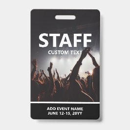 Persoonlijke toegangspas voor concert evenementen  badge