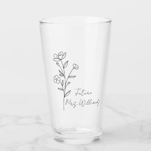 Persoonlijke toekomstige mevrouw ijskoude koffieko glas