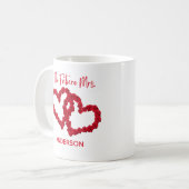 Persoonlijke Toekomstige Mevrouw Trouwcadeau Rozen Koffiemok (Voorkant links)