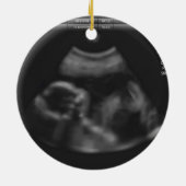 Persoonlijke toekomstige ouders papa en mama keramisch ornament (Achterkant)