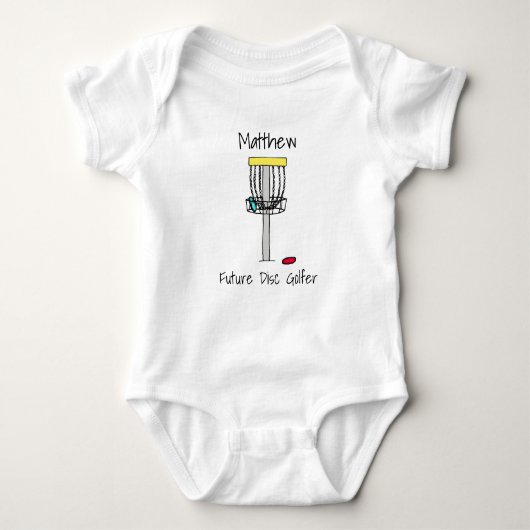 Persoonlijke toekomstige schijf Golfer-Baby Romper (Voorkant)