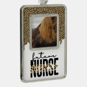Persoonlijke toekomstige verpleegkundige verpleegf verzilverd omlijst ornament (Rechts)