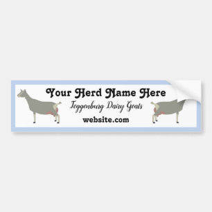 Persoonlijke Toggenburg melkgeit Bumpersticker