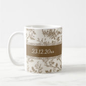 Persoonlijke Toile De Jouy Mok Aangepaste Naam Dat (Links)