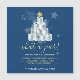 Persoonlijke toiletpapier kerstboom blauw