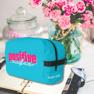 Persoonlijke Toilettas Teal & Roze Positive Vibes Toilettasje