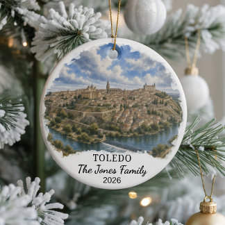 Persoonlijke Toledo keramische kerstversiering, Aa Keramisch Ornament