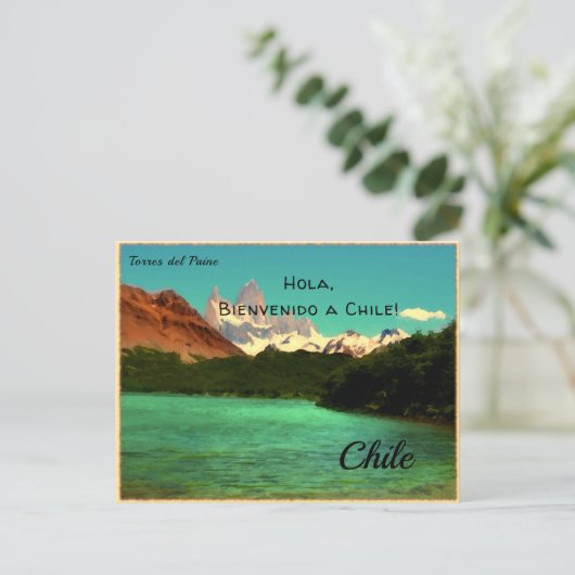 Persoonlijke Torres del Paine, Chili Briefkaart (Staand voorkant)
