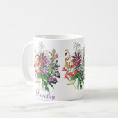 Persoonlijke tortelhoofdbloemen koffiemok (Voorkant links)