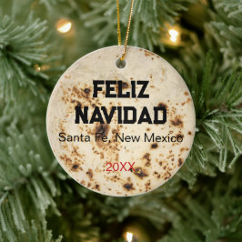 Persoonlijke Tortilla Foto Kerstmis Keramisch Ornament