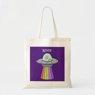 Persoonlijke Tote Bag met Regenboog-UFO