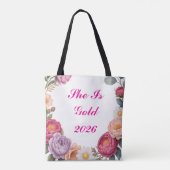 Persoonlijke Tote Tas voor Vrouwendag Aangepaste N (Achterkant)