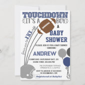 Persoonlijke Touchdown Navy Blue football Baby sho Kaart (Voorkant)