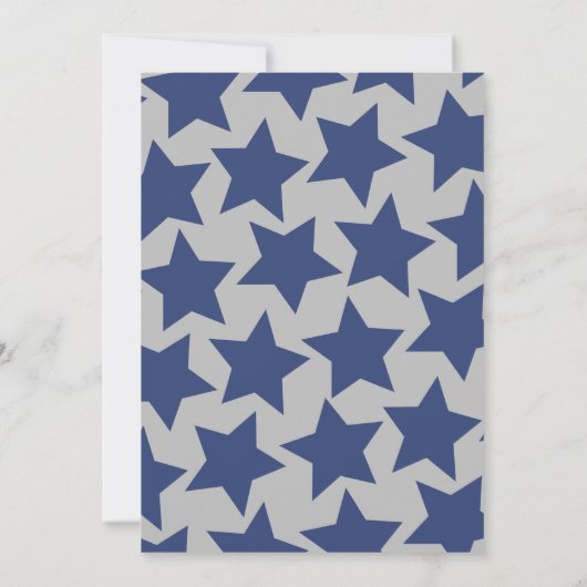 Persoonlijke Touchdown Navy Blue football Baby sho Kaart (Achterkant)