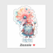Persoonlijke tovenaar Halloween naam ontwerp Sticker (Vel)