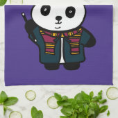 Persoonlijke tovenaar Pandy de Panda Theedoek (Gevouwen)
