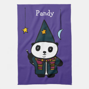 Persoonlijke tovenaar Pandy de Panda Theedoek