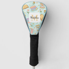 Persoonlijke toverboeken meisjesschool mintgroen  golfheadcover