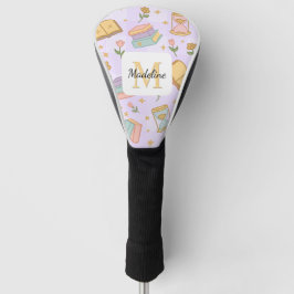 Persoonlijke toverboeken meisjesschool paars golfheadcover