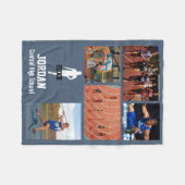 Persoonlijke track en veld fotocollage naam fleece deken (Voorkant (Horizontaal))