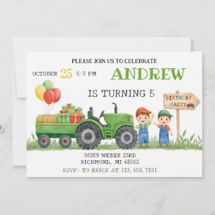 Persoonlijke Tractor Verjaardag Kaart