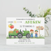 Persoonlijke Tractor Verjaardag Kaart (Staand voorkant)