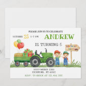 Persoonlijke Tractor Verjaardag Kaart (Voorkant / Achterkant)