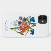 Persoonlijke Tradescantia en Daglelie Case-Mate iPhone Case (Achterkant (horizontaal))
