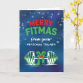 Persoonlijke trainer Barbell Funny Merry Fitness Kaart (Gele Bloem)