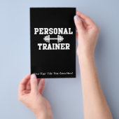 Persoonlijke trainer Black en White Dumbell Traini Flyer (Hand)
