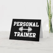 Persoonlijke trainer Black en White Dumbell Traini Kaart (Voorkant)