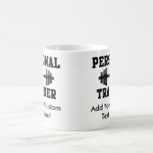 Persoonlijke trainer Black en White Dumbell Traini Koffiemok (Center)