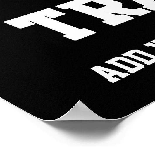 Persoonlijke trainer Black en White Dumbell Traini Poster (Hoek)