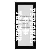 Persoonlijke trainer Black en White Dumbell Traini Reclamekaart (Achterkant)