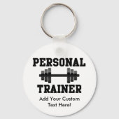 Persoonlijke trainer Black en White Dumbell Traini Sleutelhanger (Achterkant)