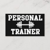 Persoonlijke trainer Black en White Dumbell Traini Visitekaartje (Achterkant)