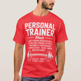 Persoonlijke trainer Definitie Fitness Coach vinta T-shirt