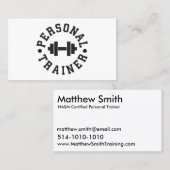 Persoonlijke trainer - Dumbbell Logo - Aangepast Visitekaartje (Voorkant / Achterkant)