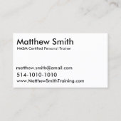 Persoonlijke trainer - Dumbbell Logo - Aangepast Visitekaartje (Achterkant)