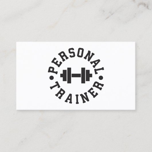 Persoonlijke trainer - Dumbbell Logo - Aangepast Visitekaartje (Voorkant)