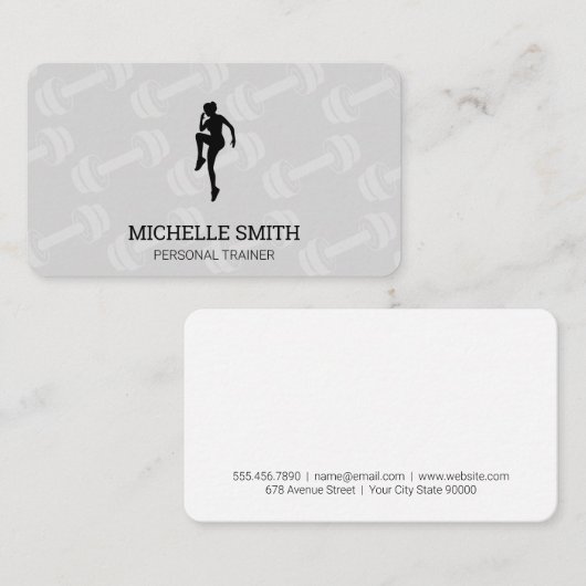 Persoonlijke Trainer | Dumbbell Patroon Visitekaartje (Voorkant / Achterkant)