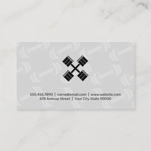 Persoonlijke trainer | Dumbbell Pattern Visitekaartje (Achterkant)