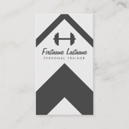 Persoonlijke trainer en fitness zwart-wit visitekaartje