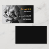 Persoonlijke trainer en fitnessspieren Flex Visitekaartje (Voorkant / Achterkant)