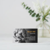 Persoonlijke trainer en fitnessspieren Flex Visitekaartje (Staand voorkant)