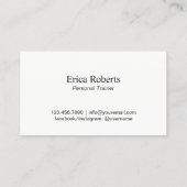 Persoonlijke trainer Fitness Dumbbell Cool Typogra Visitekaartje (Achterkant)