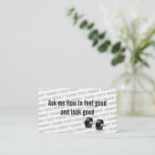 Persoonlijke trainer Fitness Dumbbell Cool Typogra Visitekaartje (Staand voorkant)